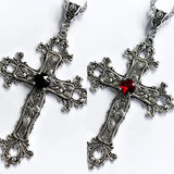 Punk Rhinestone Big Cross Pendant