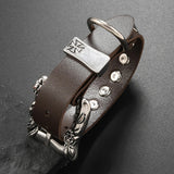 Rock Punk Style Large Buckle Bracelet