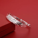 Sterling Silver Noble Phoenix Bangles Bracelet