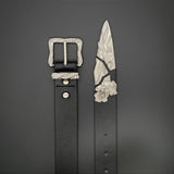 Irregular Silver Curving Buckle Waist Belt