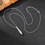 Smooth Bullet Pendant Necklace