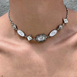 Drip Oil Clavicle Chain Choker Necklace