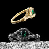 Snake Rhinestone Viper Men Ring