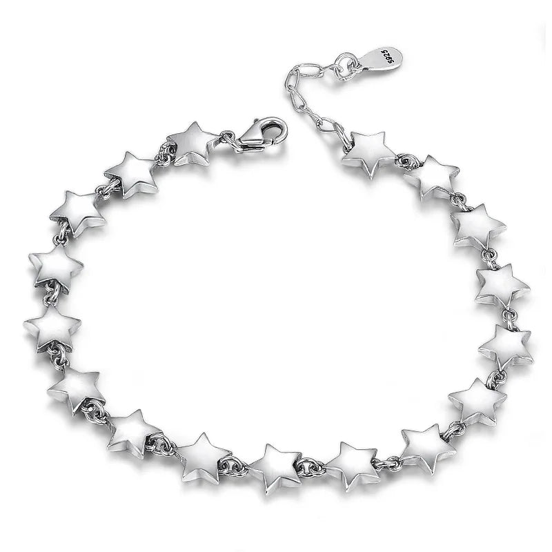 Sterling Silver Star Charm Bracelet