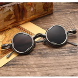 Double-Layered Frame Retro Round Sunglasses