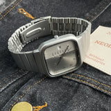 Square Form Calendar Steel Watch