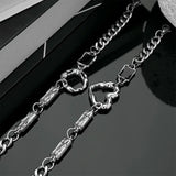 Fashion Geometry Heart Chain Bracelet