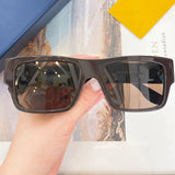 Solid Squared Frame Acetate Sunglasses