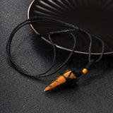 Natural Stone Adjustable Rope Necklace