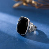 Retro Hollow Eternal Agate Ring