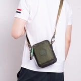 Multi Compartments Oxfords Crossbody Bag