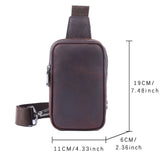Double Zipper Leather Detail Crossbody Bag