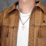 أنيقة أحجار الراين الصليب قلادة