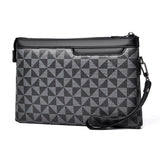 Black Geometric Pattern PU Handbag