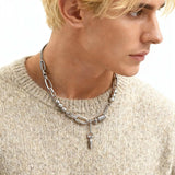 Stainless Steel Rivet Splice Necklace