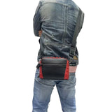 Casual Split Leather Riveted Shoulder Bag
