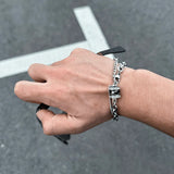 Dark Lightning Cuban Duo Bracelet