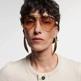 Modern Chic Gold Frame Sunglasses