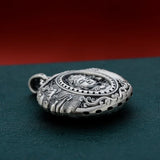 Silver Color Buddha Faces Pendant