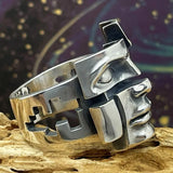 Artistic Human Face Statement Ring
