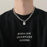 Hip Hop Square Zircon Necklace