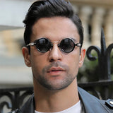 Retro TAC Material Round Steampunk Sunglasses