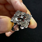Retro Lucky Four-Leaf Clover Open Ring