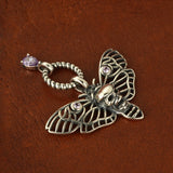 Hollow Bee Skull Zircon Pendant