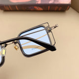 Hollow Square Frame Eyeglasses