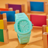 Printed Lines Painting Design Octagonal Watch