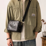 Textured Genuine Leather Sling Bag