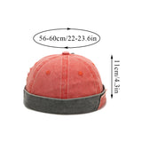 Patchwork Ripped Solid Color Dome Hat