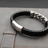 Prestigia Link Leather Bracelet