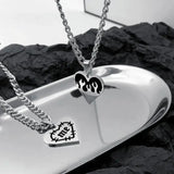 Punk Flame Love Pendant Necklace