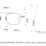 Square Single Beam Pilot Optical Eyeglasses