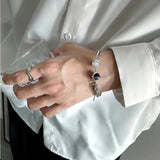 Doubled Two Tone Stone Bracelet