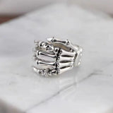 Finger Skull S925 Adjustable Ring