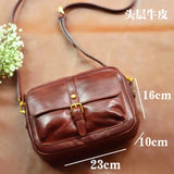 Smooth Leather Buckle Flap Bag