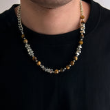 قلادة سلسلة خرز غير منتظمة خمر