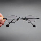 Small Square Alloy Eyeglasses