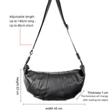 Asymmetric Urban Leather Crossbody Bag