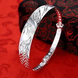 Sterling Silver Noble Phoenix Bangles Bracelet