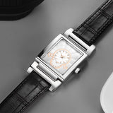 Fashionable Creative Dial Leather Watch
