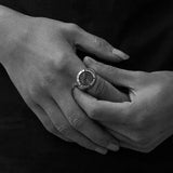 Vintage Geometric Maze Design Ring