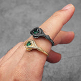 Snake Rhinestone Viper Men Ring