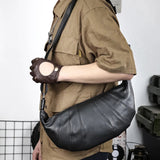 Asymmetric Urban Leather Crossbody Bag