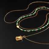 Stone Quad Pendant Pendant Necklace