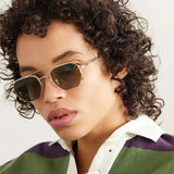 Double Beam Pilot Driving Alloy Sunglasses