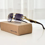 Golden Horse Stallion Rimless Sunglasses