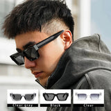 Retro Thick Rectangle Sunglasses